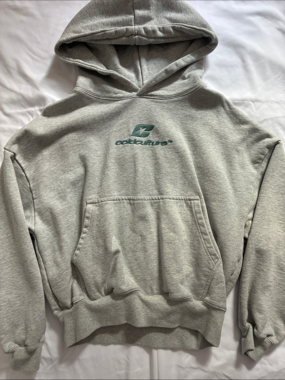 Cold Culture Curved Hoodie - Ash Grey